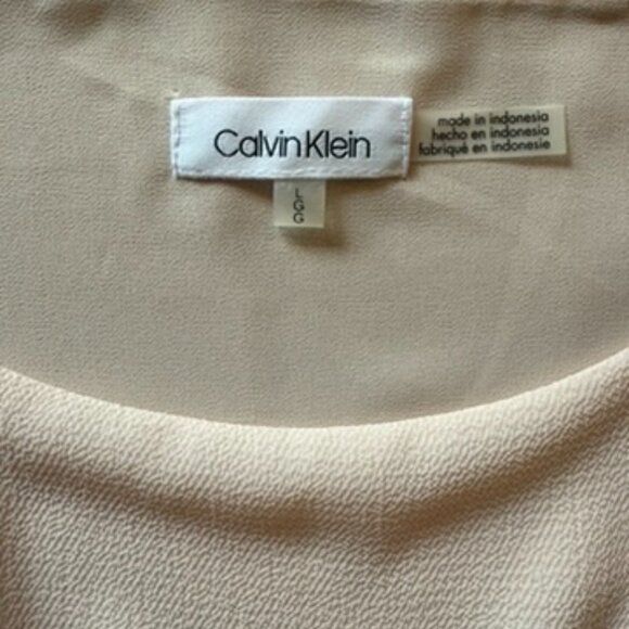Calvin Klein Pale Pink Ruffled Sleeve Blouse Size Large - Picture 8 of 8